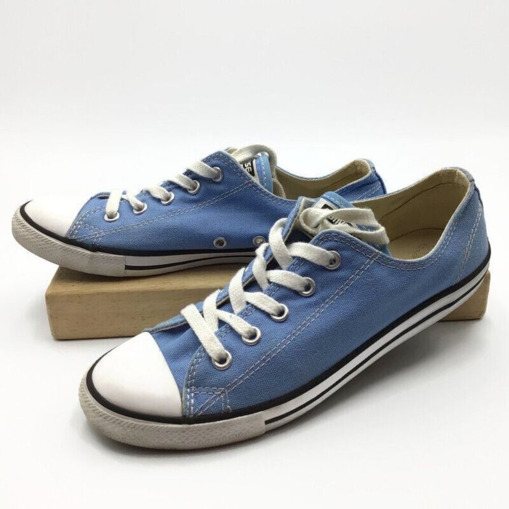 Converse All Star Low Top Sneakers Womens 6 Light Blue Canvas